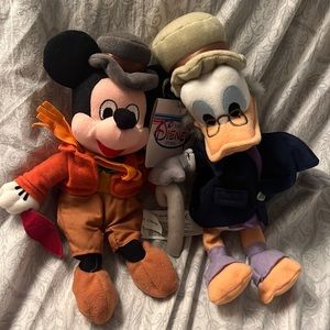Bob cratchit and Scrooge Disney bean bags